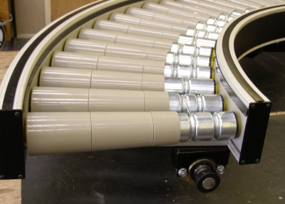 line shaft roller conveyor bend