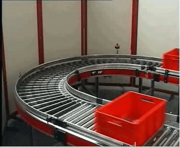 gravity roller conveyor bend